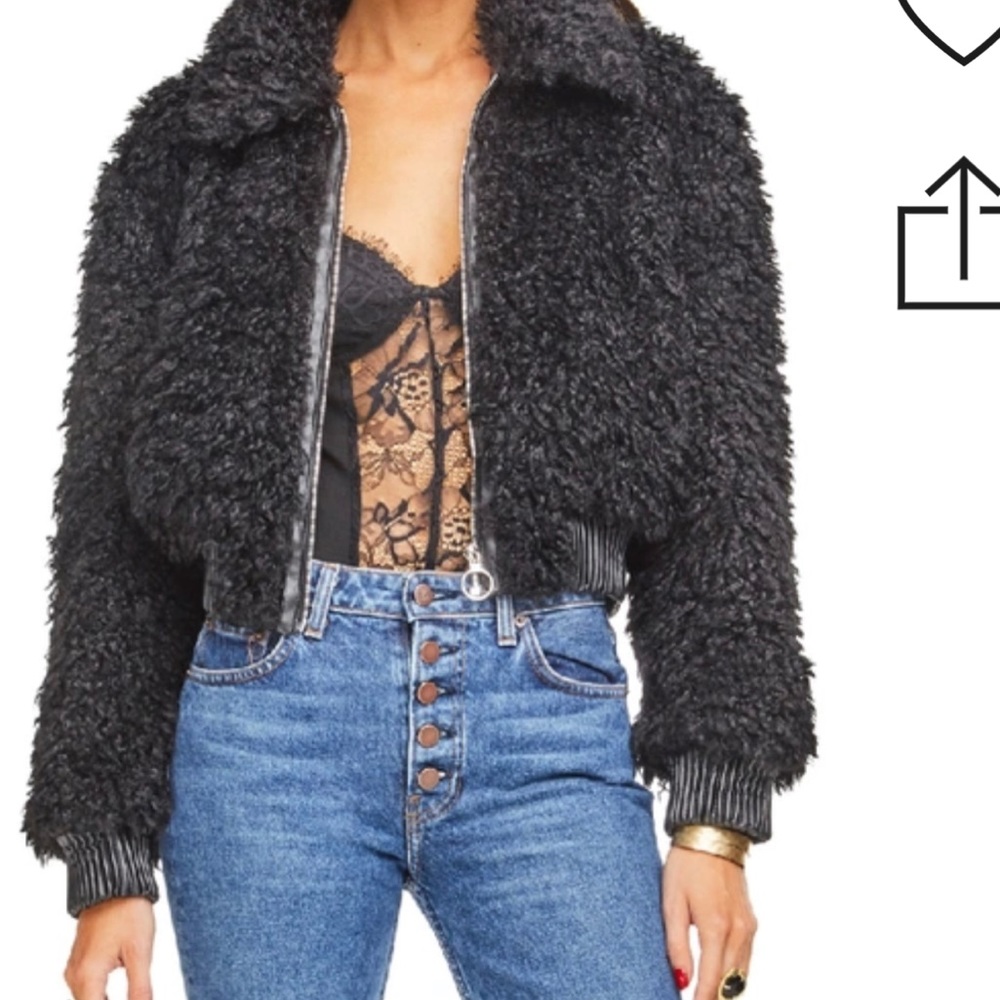 ASTR the label Phoenix faux fur jacket Size Small